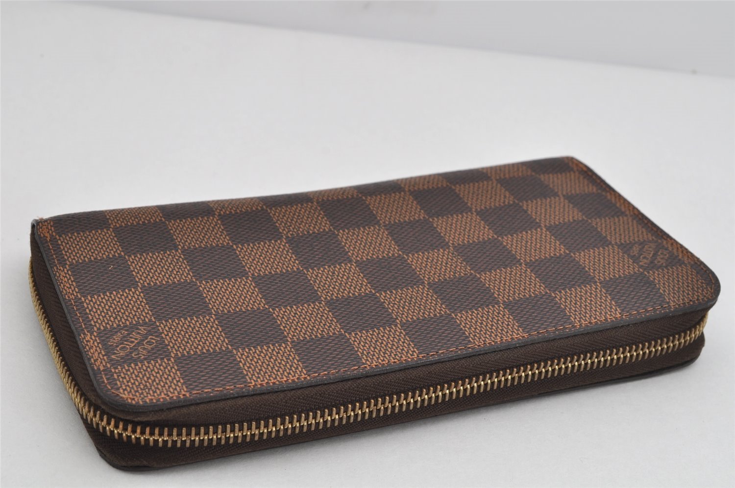 Authentic Louis Vuitton Damier Zippy Long Wallet Purse N60015 LV 3088K