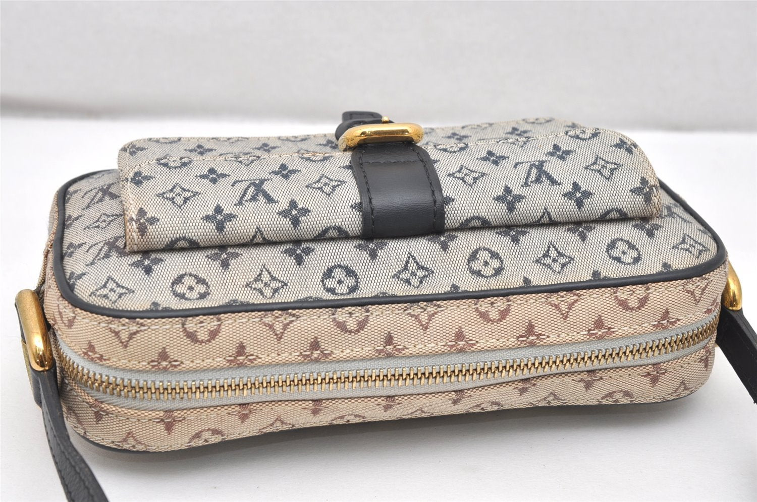 Auth Louis Vuitton Monogram Mini Juliet MM Shoulder Bag M92217 Blue Junk 3090K