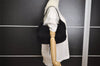 Authentic FENDI Chef Bag Vintage Shoulder Bag Purse Knit Leather Black 3091I