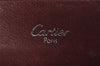 Authentic Cartier Cabochon Shoulder Tote Bag Purse Leather Bordeaux Red 3092I