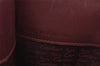 Authentic Cartier Cabochon Shoulder Tote Bag Purse Leather Bordeaux Red 3092I