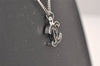 Authentic CHANEL CoCo Mark Silver Tone Chain Pendant Necklace Box 3092J