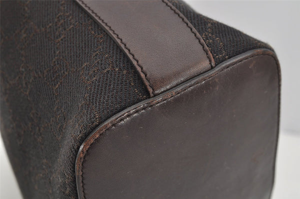 Authentic GUCCI Shoulder Hand Bag Purse GG Canvas Leather 01234 Brown 3093I