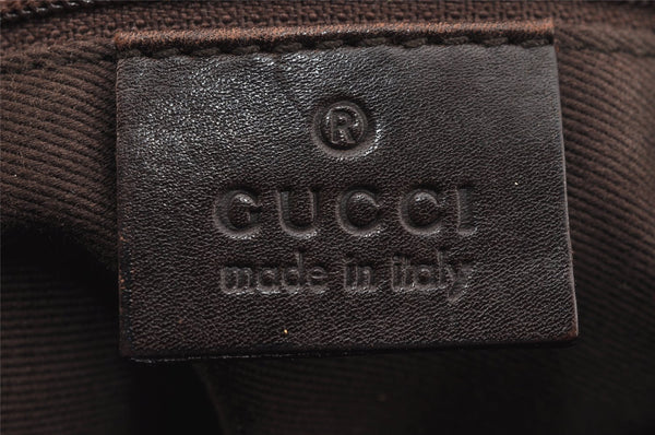 Authentic GUCCI Shoulder Hand Bag Purse GG Canvas Leather 01234 Brown 3093I