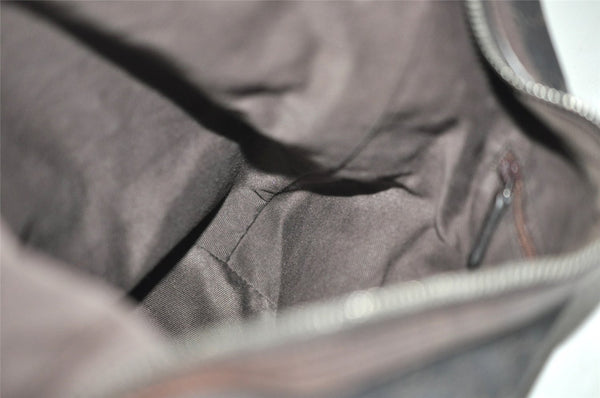 Authentic GUCCI Shoulder Hand Bag Purse GG Canvas Leather 01234 Brown 3093I