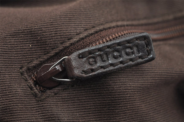 Authentic GUCCI Shoulder Hand Bag Purse GG Canvas Leather 01234 Brown 3093I