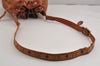 Authentic MCM Visetos Leather Vintage Shoulder Drawstring Bag Purse Brown 3093J