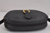 Authentic Christian Dior Trotter Shoulder Cross Bag PVC Leather Black 3094J