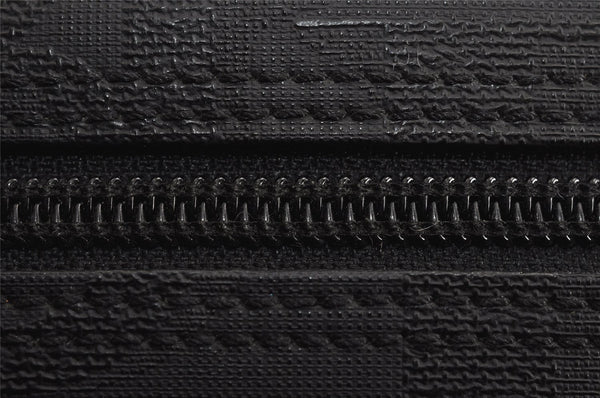 Authentic Christian Dior Trotter Shoulder Cross Bag PVC Leather Black 3094J