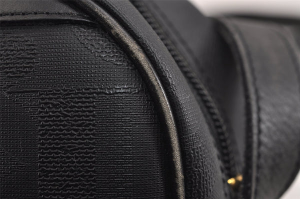 Authentic Christian Dior Trotter Shoulder Cross Bag PVC Leather Black 3094J