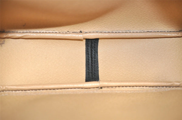 Authentic Christian Dior Trotter Shoulder Cross Bag PVC Leather Black 3094J