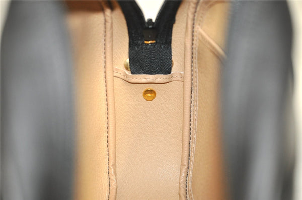 Authentic Christian Dior Trotter Shoulder Cross Bag PVC Leather Black 3094J