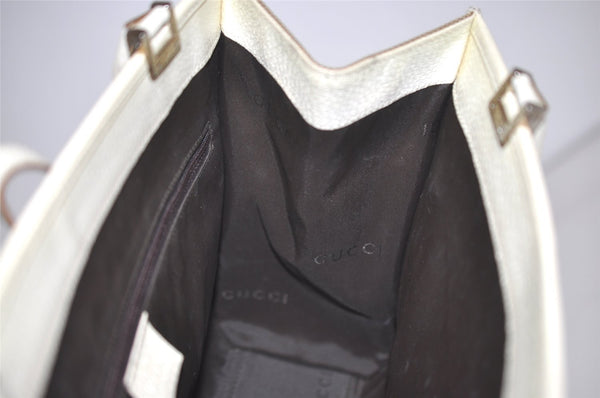 Authentic GUCCI Jackie Shoulder Hand Bag GG Canvas Leather 0021073 Beige 3095I