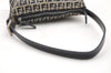 Authentic FENDI Zucchino Shoulder Hand Bag Purse Canvas Leather Navy Junk 3095K