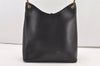 Authentic GUCCI Vintage Bamboo Shoulder Hand Bag Purse Nylon Leather Black 3096J
