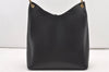 Authentic GUCCI Vintage Bamboo Shoulder Hand Bag Purse Nylon Leather Black 3096J