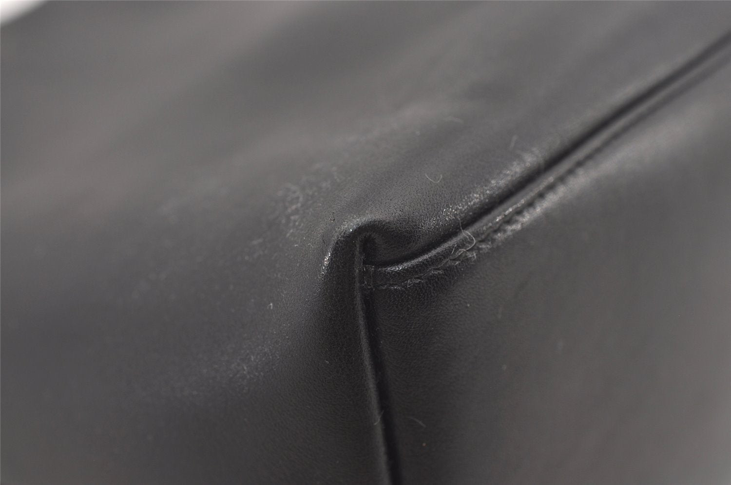 Authentic GUCCI Vintage Bamboo Shoulder Hand Bag Purse Nylon Leather Black 3096J