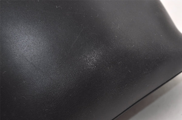 Authentic GUCCI Vintage Bamboo Shoulder Hand Bag Purse Nylon Leather Black 3096J