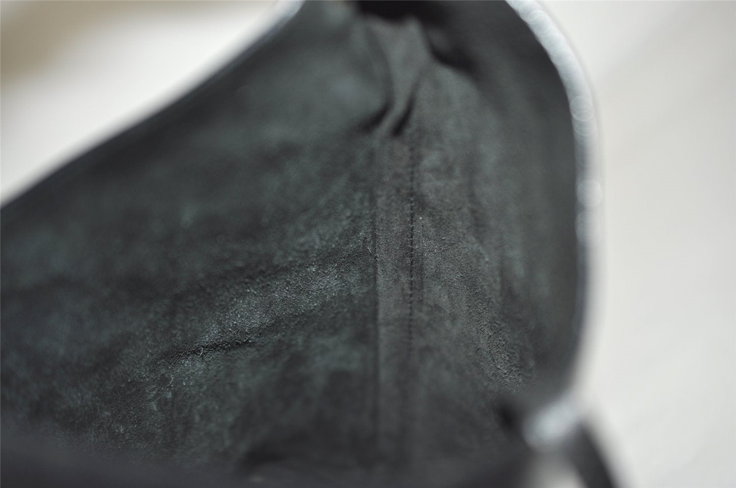 Authentic GUCCI Vintage Bamboo Shoulder Hand Bag Purse Nylon Leather Black 3096J