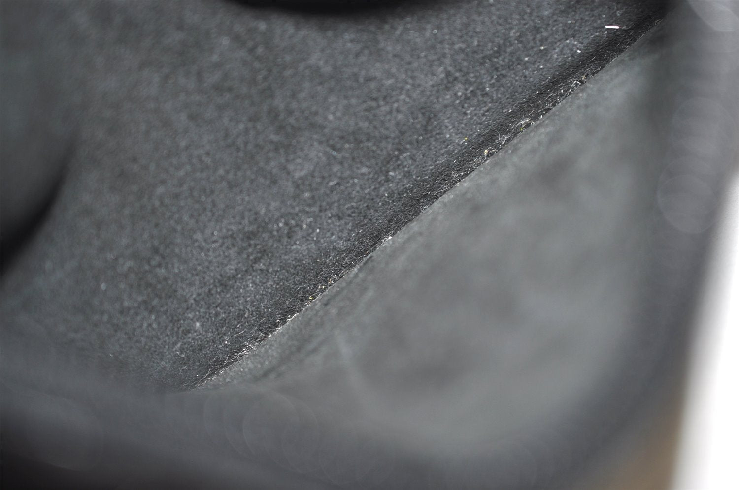 Authentic GUCCI Vintage Bamboo Shoulder Hand Bag Purse Nylon Leather Black 3096J