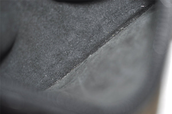 Authentic GUCCI Vintage Bamboo Shoulder Hand Bag Purse Nylon Leather Black 3096J