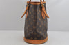Authentic Louis Vuitton Monogram Bucket PM Shoulder Tote Bag M42238 Junk 3096K