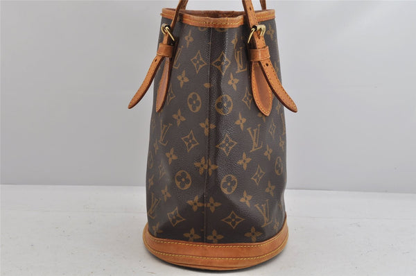 Authentic Louis Vuitton Monogram Bucket PM Shoulder Tote Bag M42238 Junk 3096K