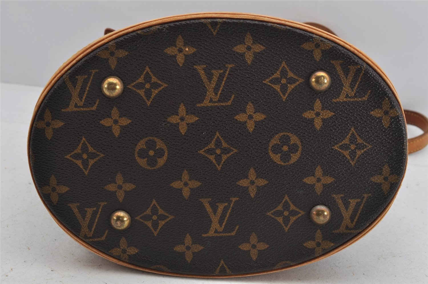 Authentic Louis Vuitton Monogram Bucket PM Shoulder Tote Bag M42238 Junk 3096K