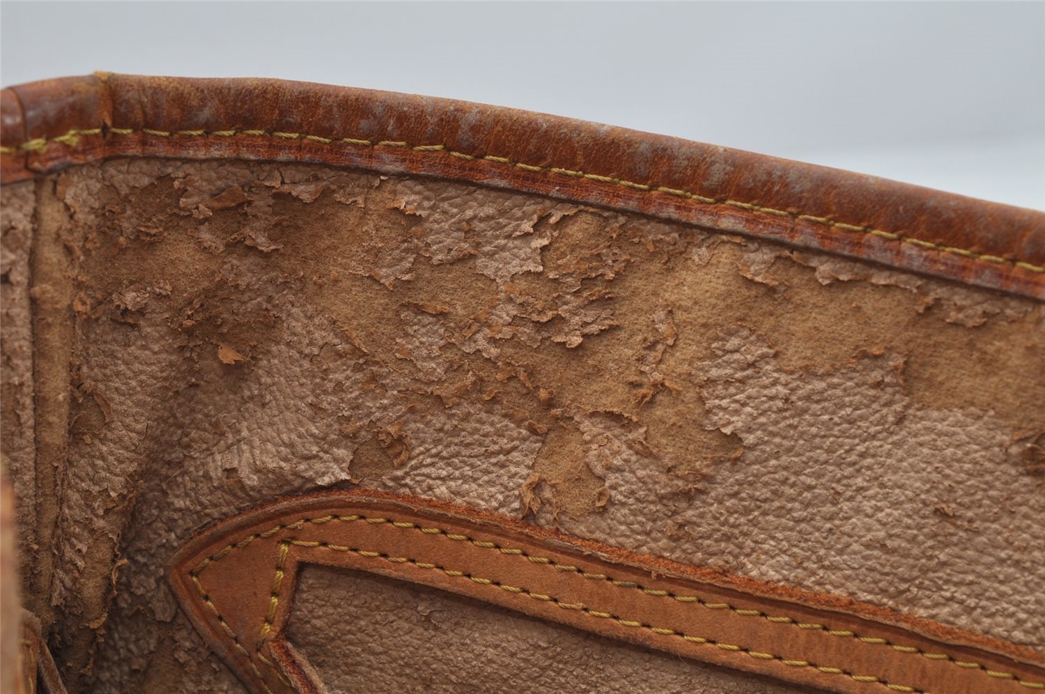 Authentic Louis Vuitton Monogram Bucket PM Shoulder Tote Bag M42238 Junk 3096K