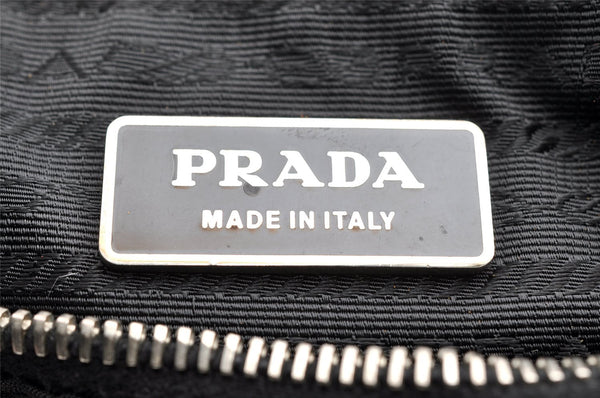 Authentic PRADA Nylon Tessuto Saffiano Leather Shoulder Hand Bag Black 3097I