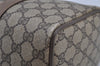 Authentic GUCCI Web Sherry Line Hand Boston Bag GG PVC Leather Brown Junk 3097J