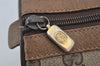 Authentic GUCCI Web Sherry Line Hand Boston Bag GG PVC Leather Brown Junk 3097J