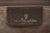 Authentic GUCCI Web Sherry Line Hand Boston Bag GG PVC Leather Brown Junk 3097J