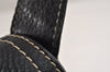 Authentic CELINE Vintage Shoulder Hand Bag Purse Leather Black 3098J