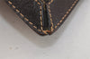 Authentic FENDI Zucca Clutch Hand Bag Purse Nylon Leather Brown Black 3098K