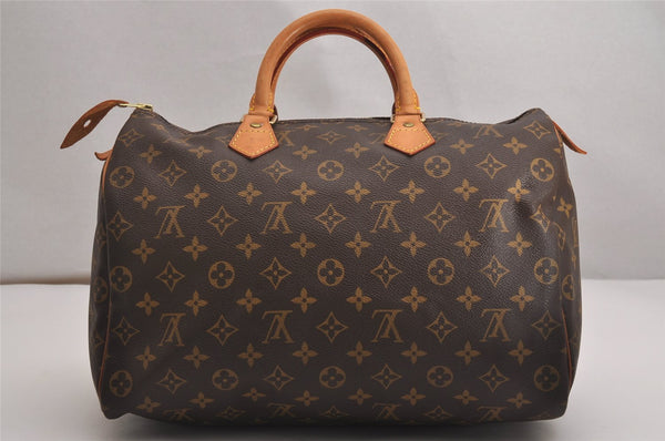 Authentic Louis Vuitton Monogram Speedy 35 Hand Boston Bag M41524 LV 3099J