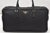 Authentic PRADA Nylon Tessuto Saffiano Leather Hand Bag BL0089 Black 3099K