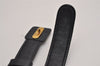 Authentic Christian Dior Trotter Belt Canvas Leather 24.8-29.7" Black 3100J