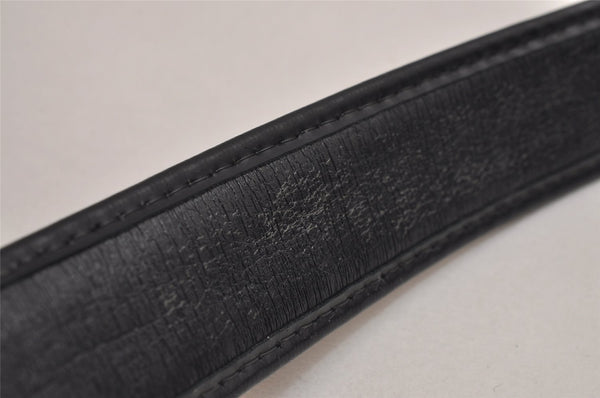 Authentic Christian Dior Trotter Belt Canvas Leather 24.8-29.7" Black 3100J