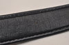 Authentic Christian Dior Trotter Belt Canvas Leather 24.8-29.7" Black 3100J