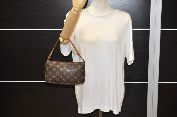 Authentic Louis Vuitton Monogram Pochette Accessoires Pouch M51980 LV 3102K