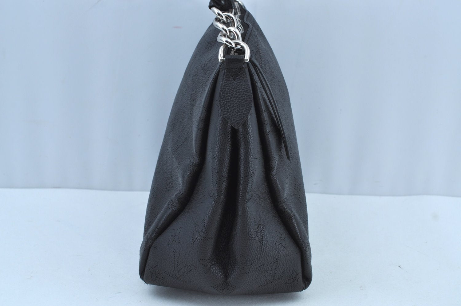 Auth Louis Vuitton Mahina Babylone Chain BB 2Way Hand Bag Black M51223 LV 3104I