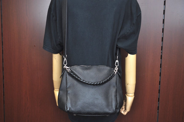 Auth Louis Vuitton Mahina Babylone Chain BB 2Way Hand Bag Black M51223 LV 3104I