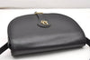 Authentic Christian Dior Vintage Shoulder Cross Bag Purse Leather Black 3104K