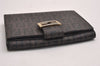 Authentic FENDI Zucchino Vintage Bifold Wallet Purse Leather Brown 3106J