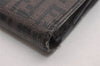 Authentic FENDI Zucchino Vintage Bifold Wallet Purse Leather Brown 3106J