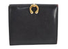 Authentic GUCCI Vintage Bifold Wallet Purse Leather Navy Blue 3106K