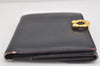 Authentic GUCCI Vintage Bifold Wallet Purse Leather Navy Blue 3106K