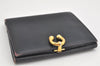 Authentic GUCCI Vintage Bifold Wallet Purse Leather Navy Blue 3106K