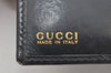 Authentic GUCCI Vintage Bifold Wallet Purse Leather Navy Blue 3106K